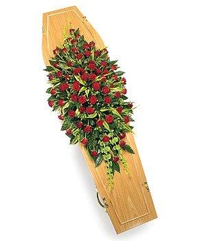 Red Rose Casket Spray