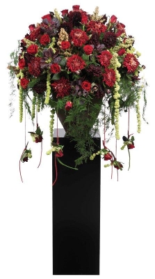 Red Plinth Arrangement